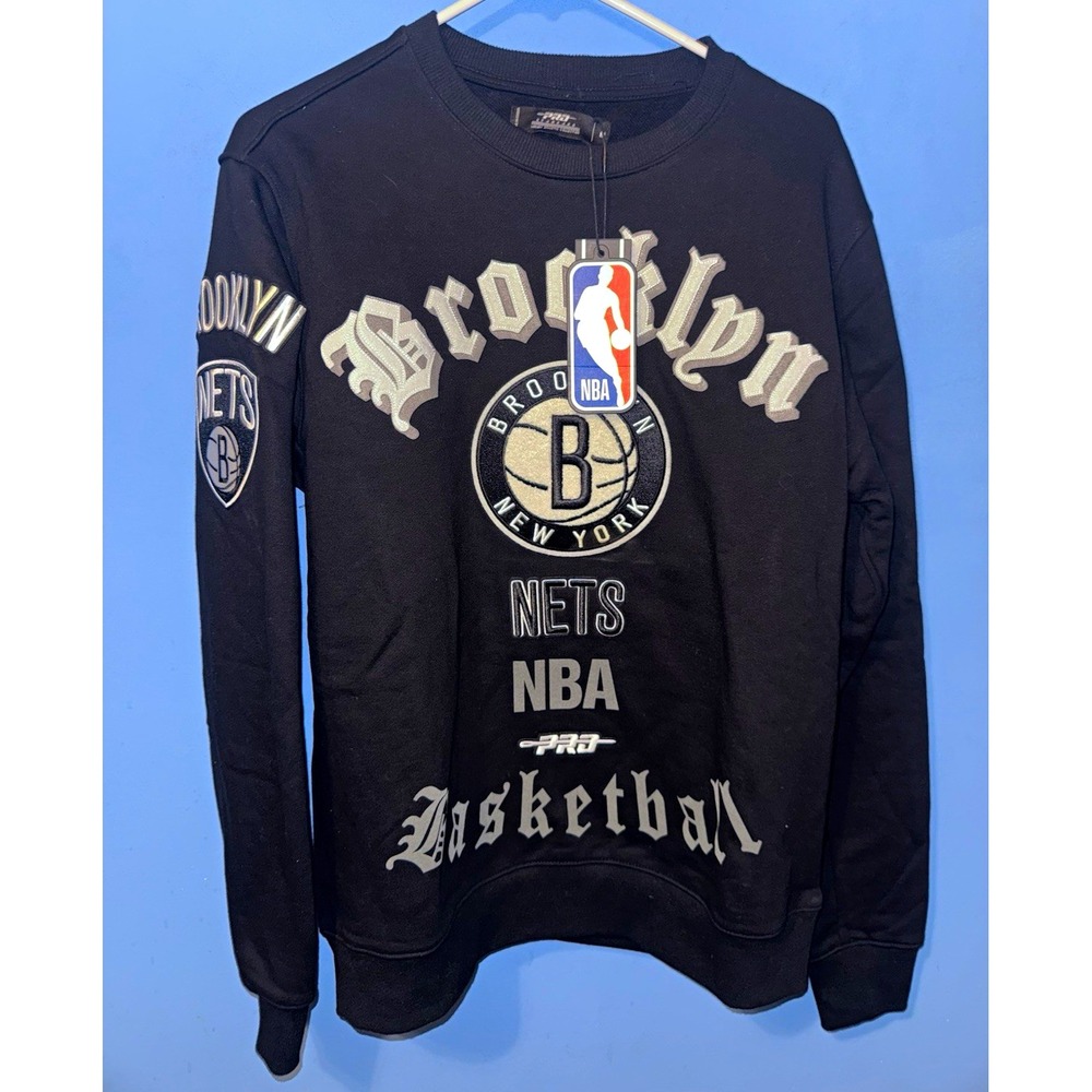 Pro Standard Brooklyn Nets NBA Black Crewneck Sweatshirt BBN554303-BLK Size M